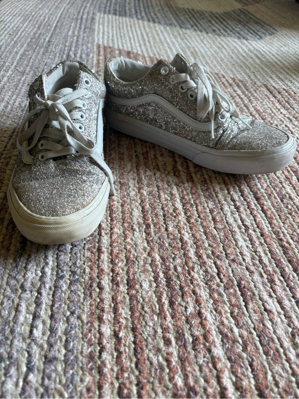 Vans Glitter Old Skool Sneakers, Sz 9W